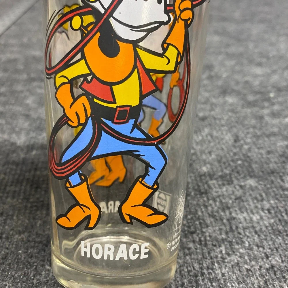 Vintage 1978 Pepsi Disney Collector Series Glass Horace Horsecollar Clarabelle